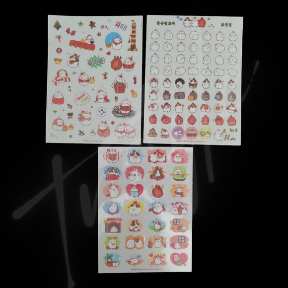 ⭐️3/$20⭐️ Molang & Friends Transparent Sticker Sheets - Picture 2 of 3